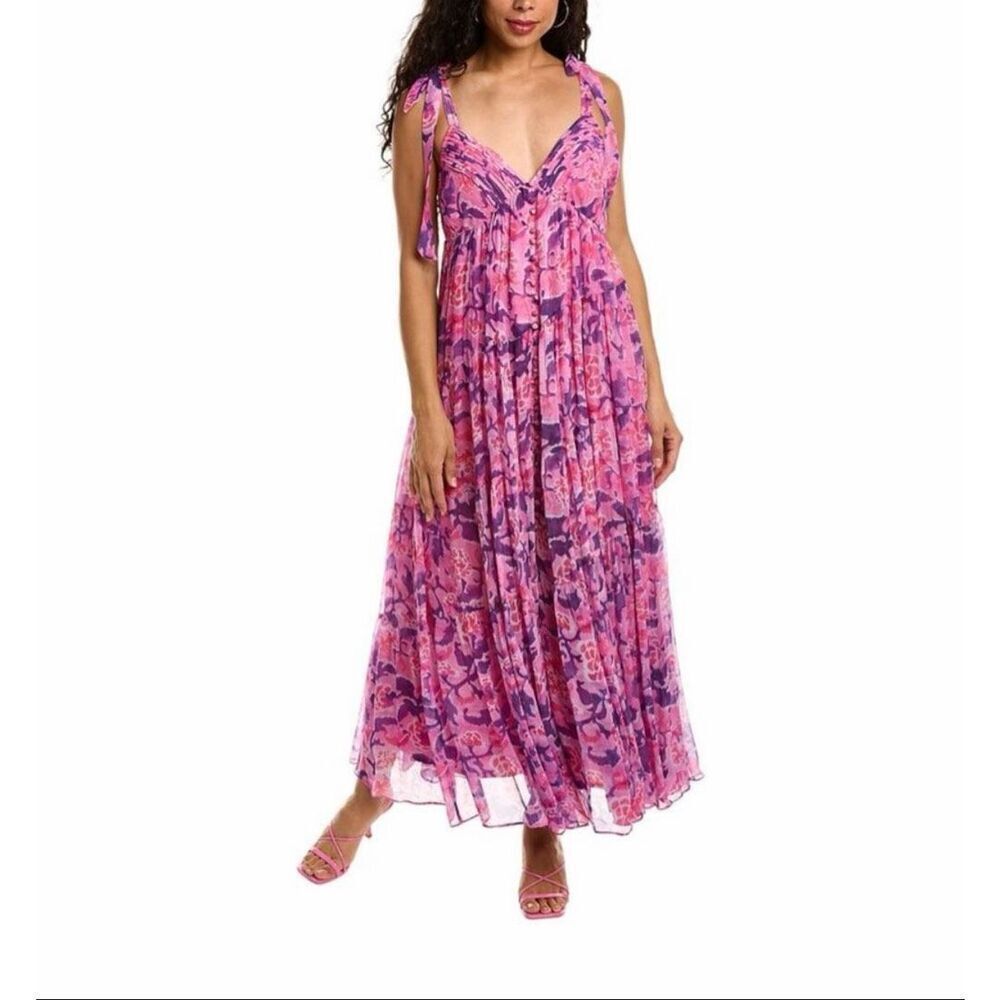 Rococo Sand “Lei” Floral Maxi Dress Pink, Purple Size L